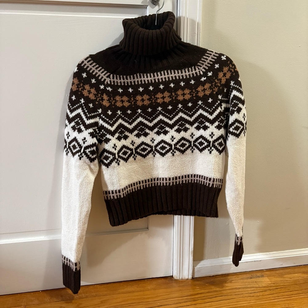 NWOT American Eagle Fair Isle Snowdrift Sweater Size XS